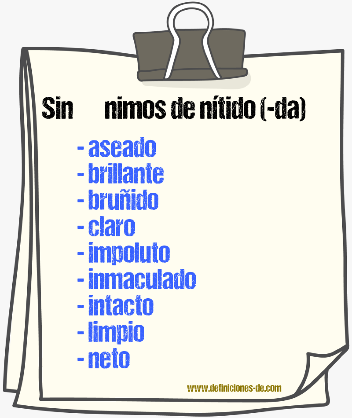 Sinnimos de ntido