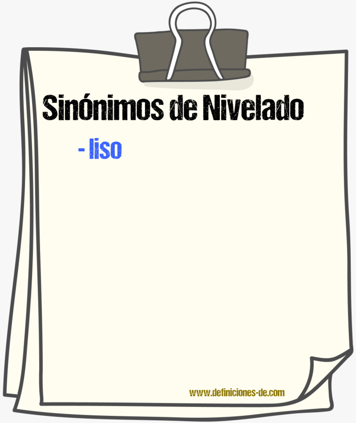 Sinnimos de nivelado