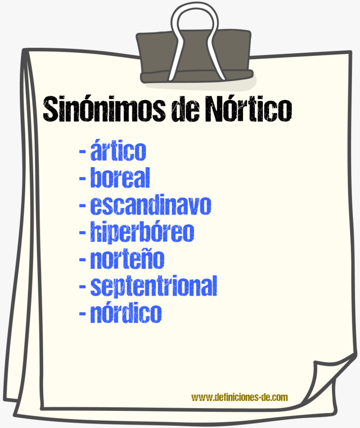 Sinnimos de nrtico