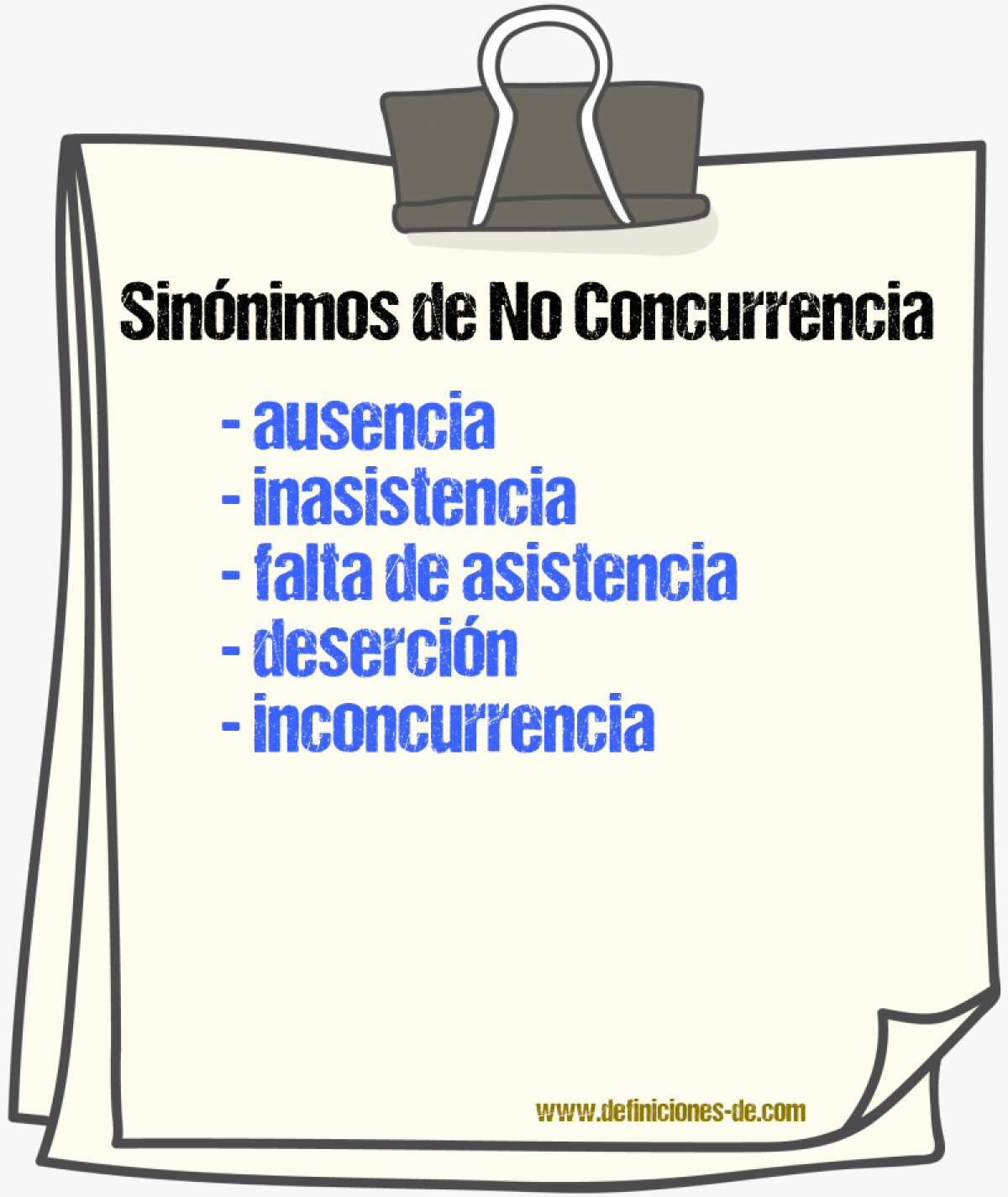 Sinónimos de no concurrencia