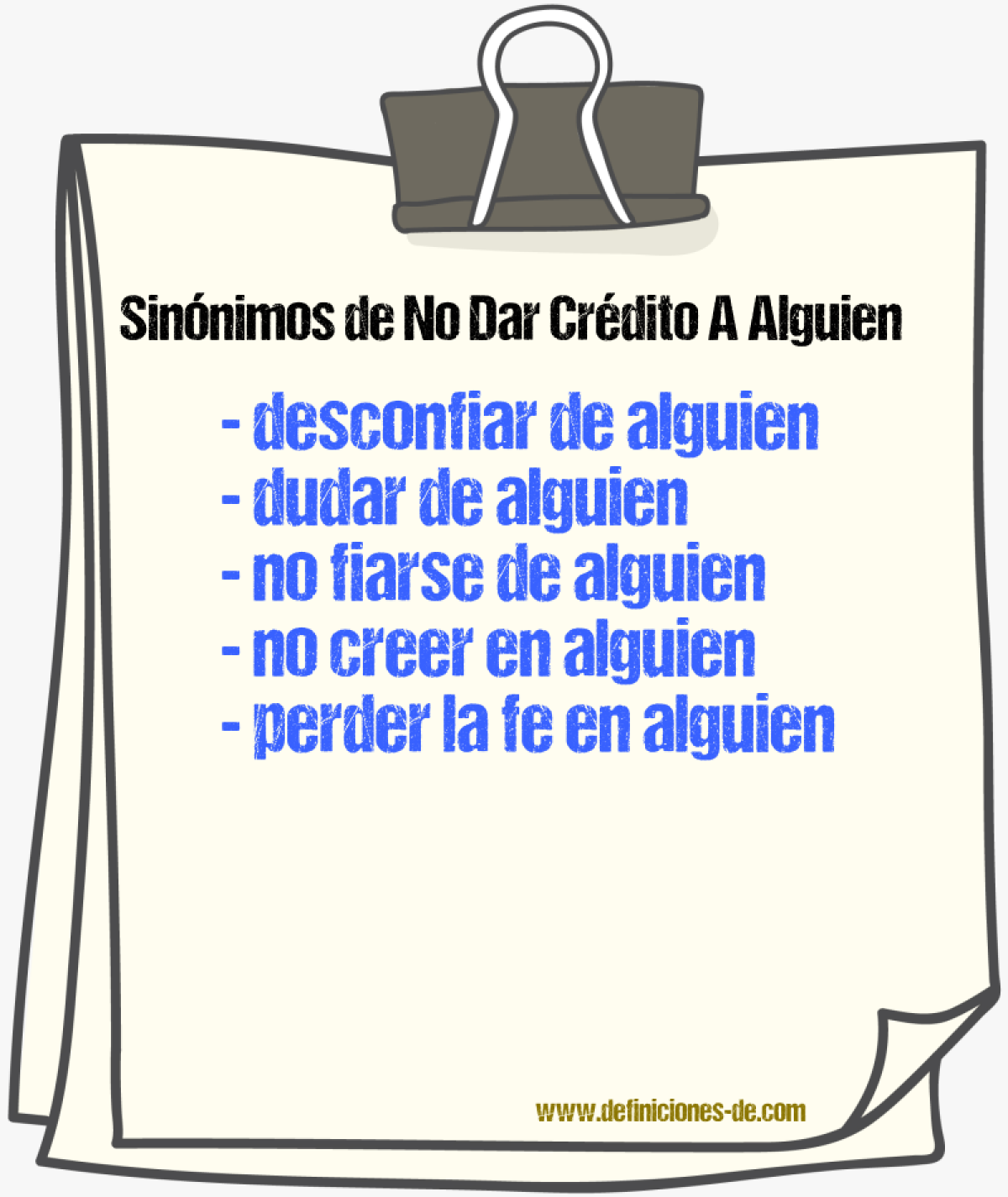 Sinónimos de no dar crédito a alguien