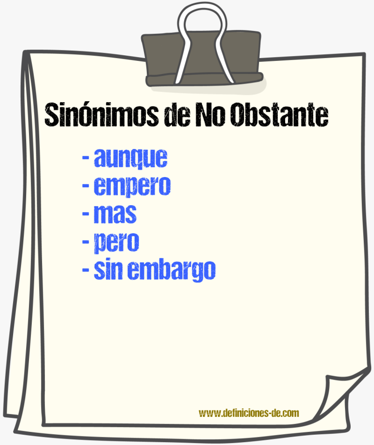 Sinnimos de no obstante