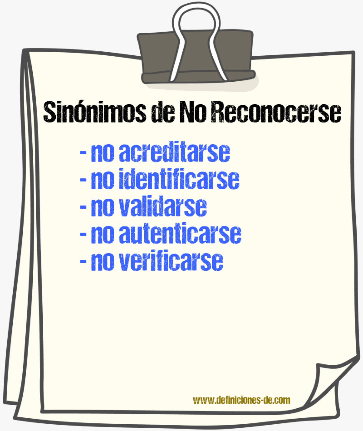 Sinónimos de no reconocerse