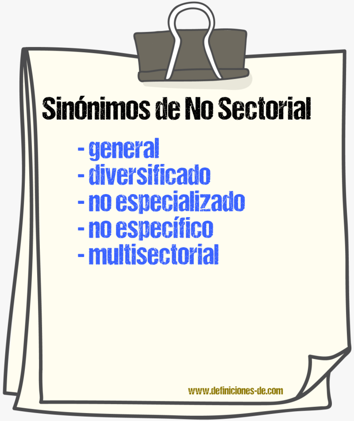 Sinónimos de no sectorial