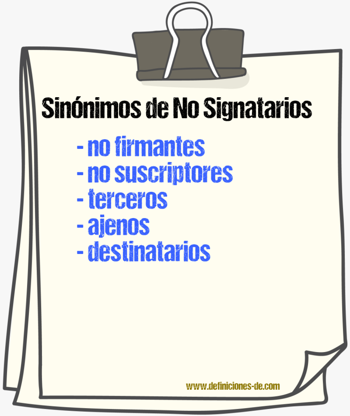 Sinónimos de no signatarios