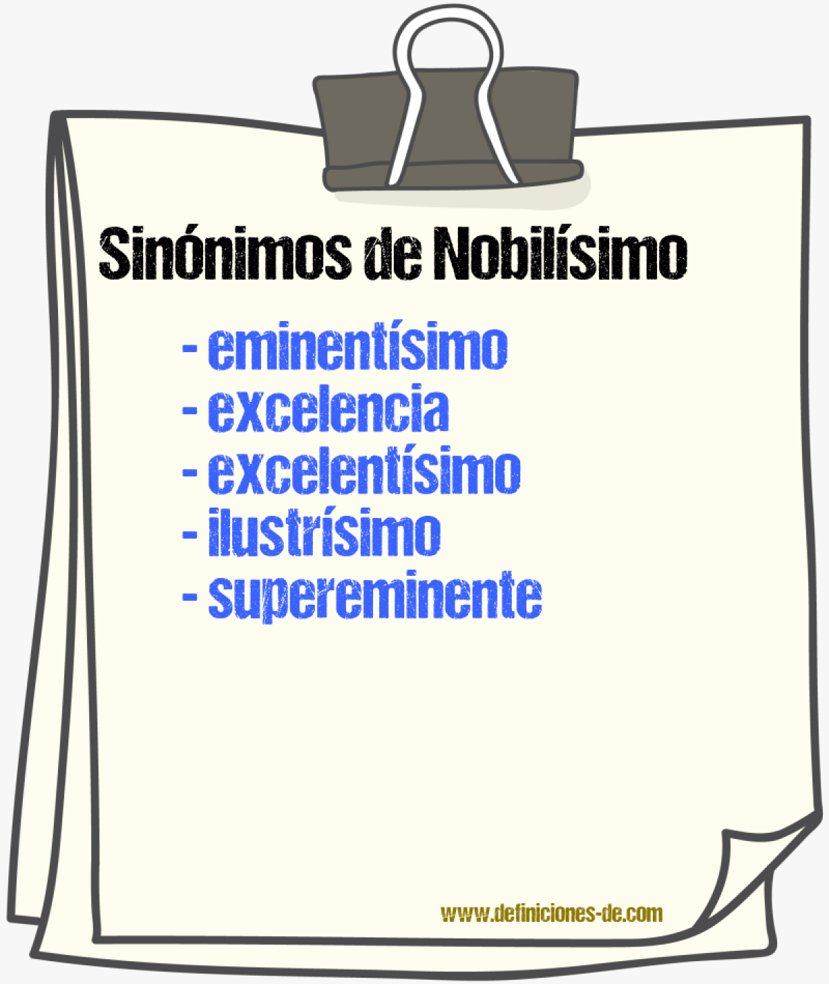 Sinnimos de nobilsimo