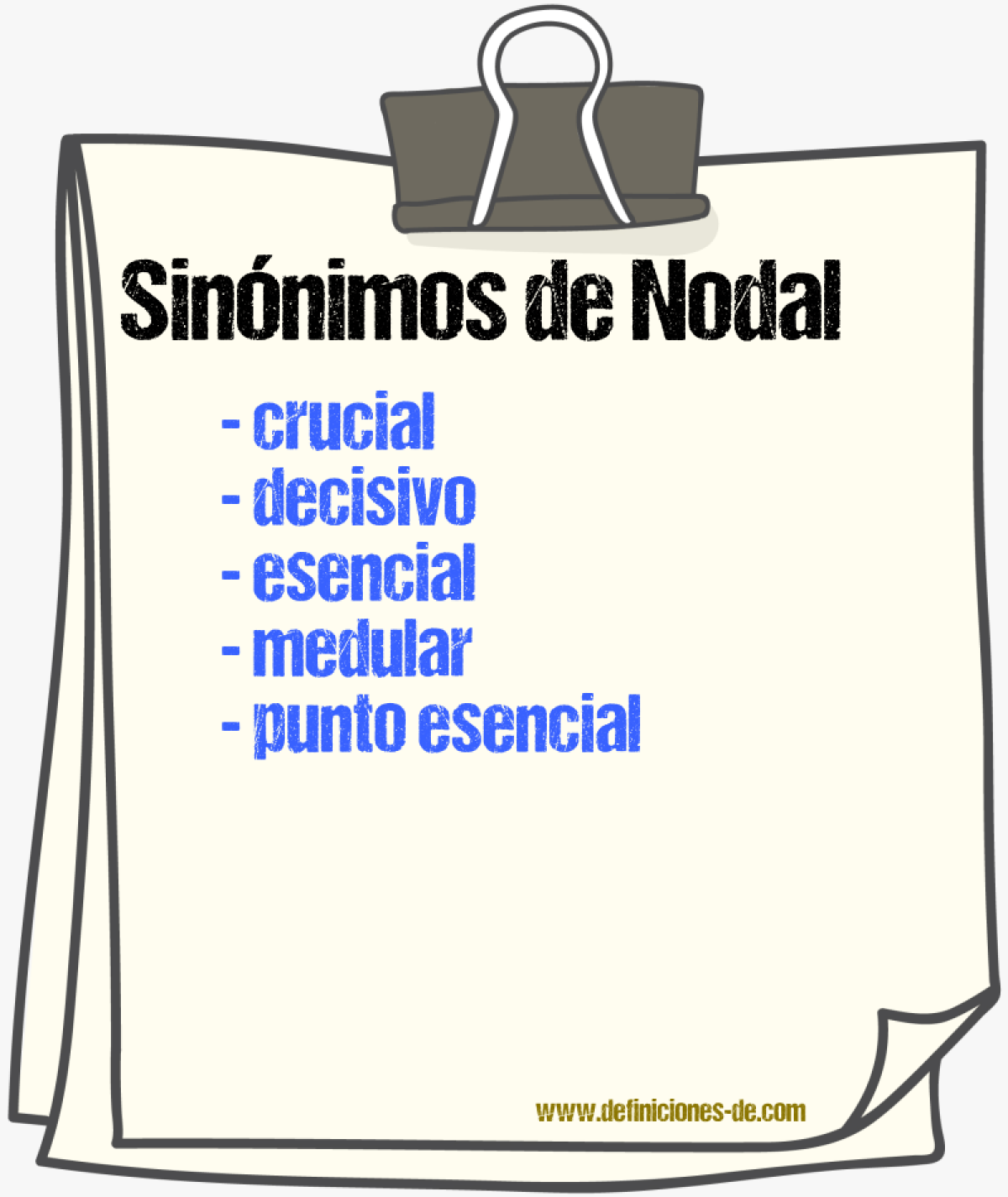 Sinnimos de nodal