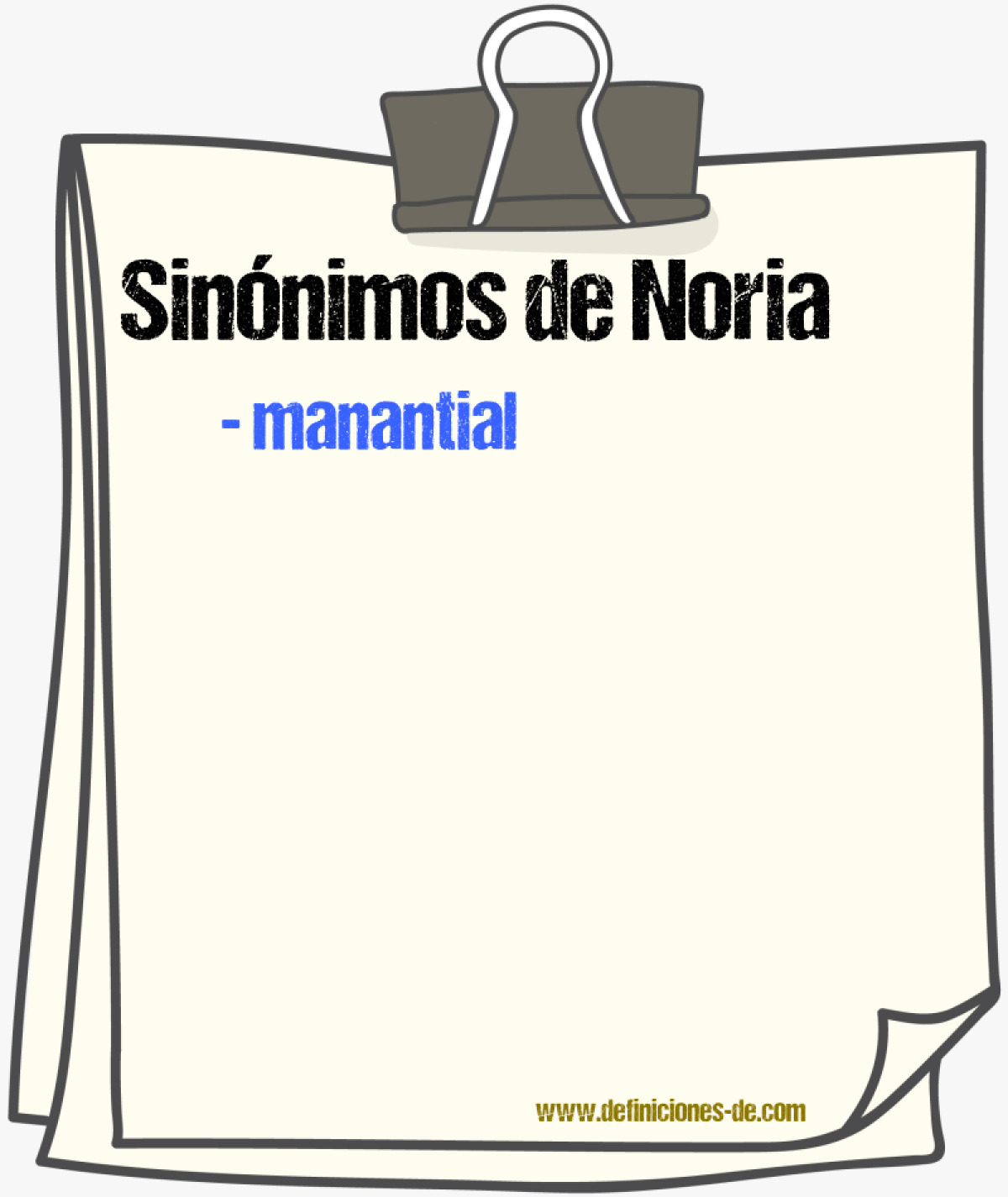 Sinnimos de noria