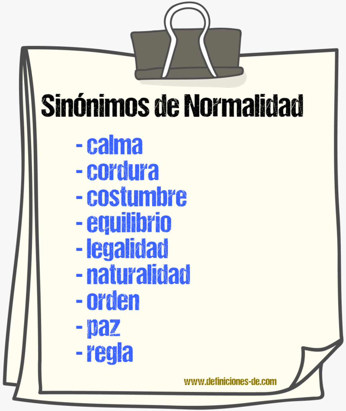 Sinnimos de normalidad