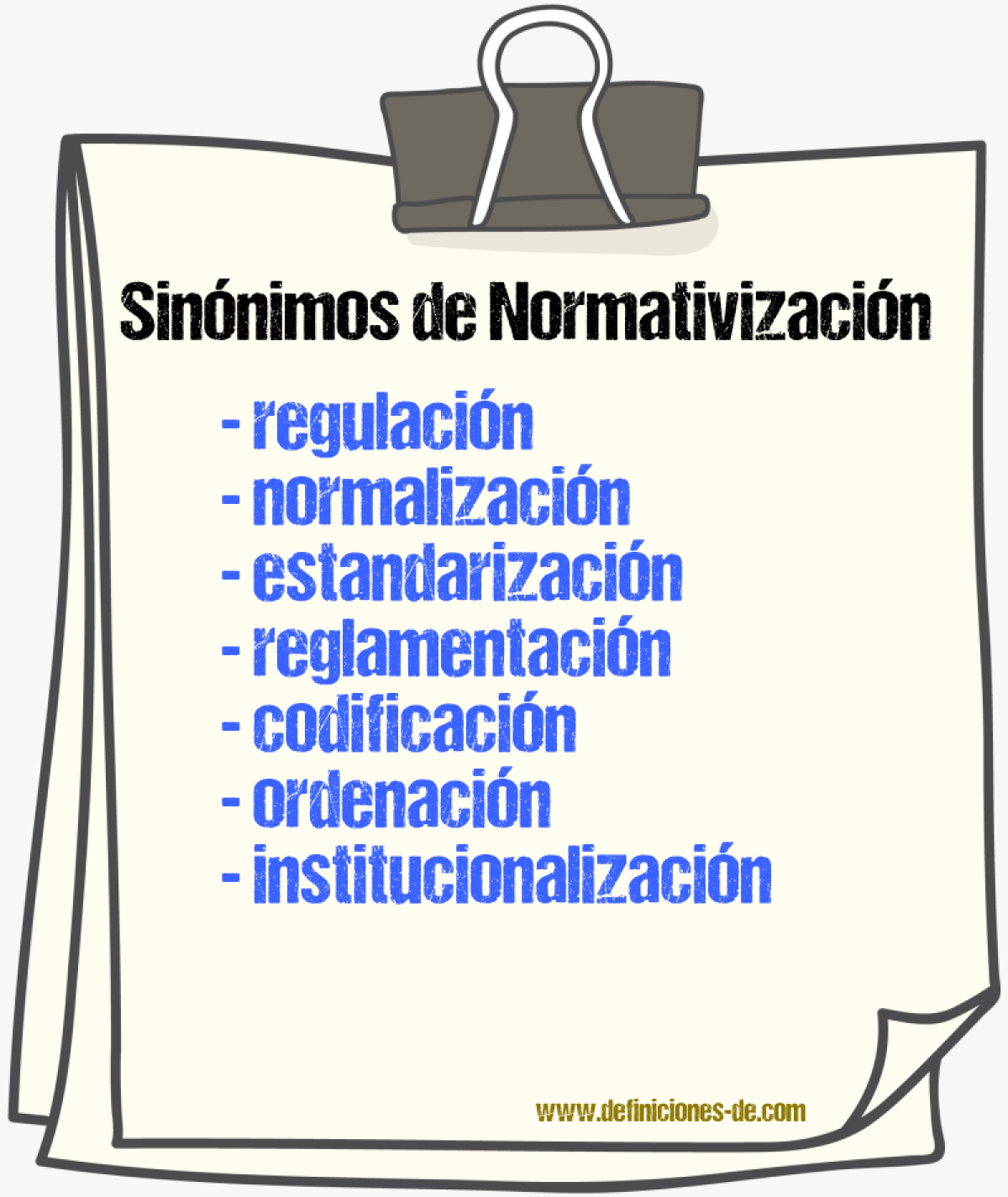 Sinónimos de normativización