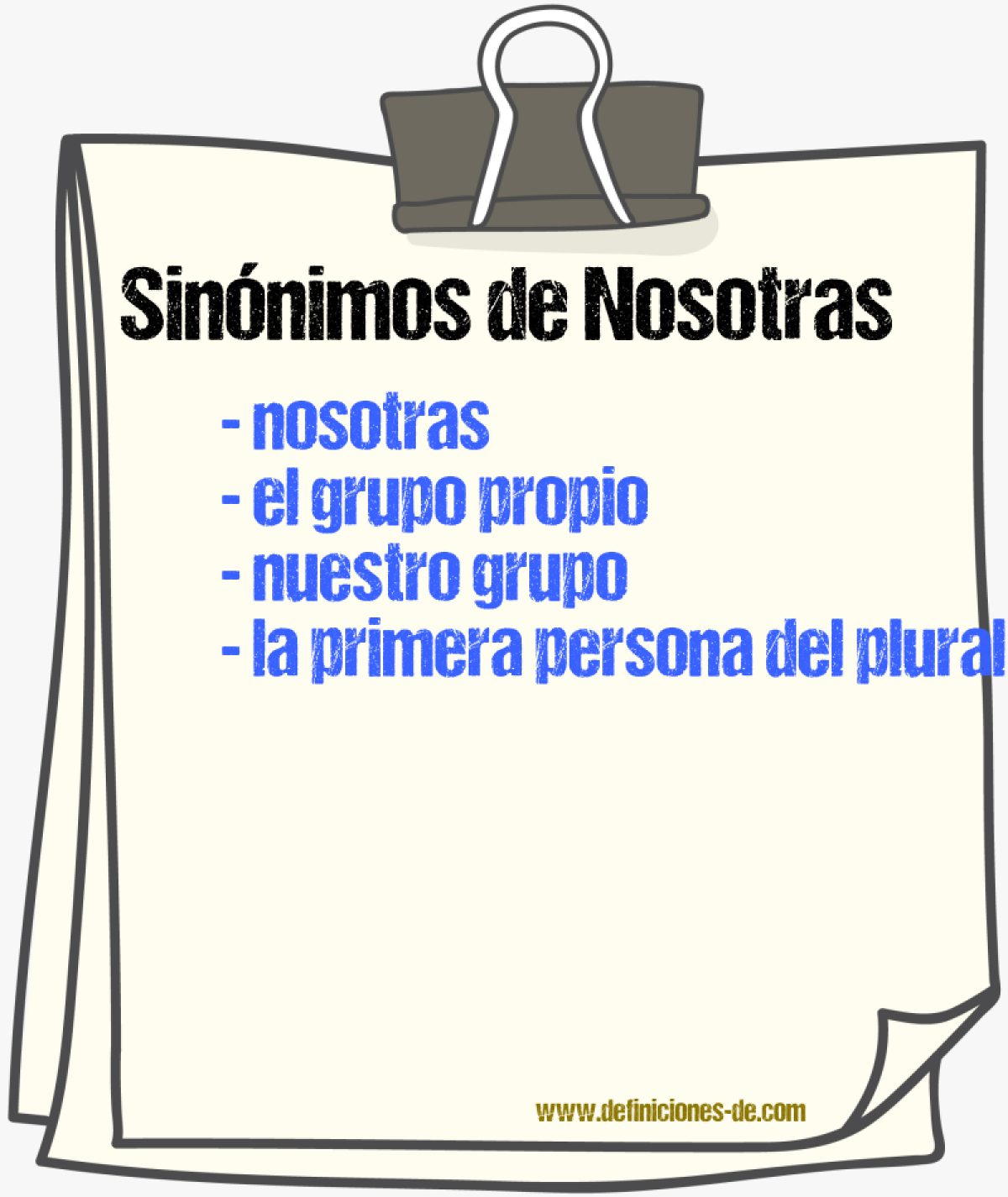 Sinónimos de nosotras