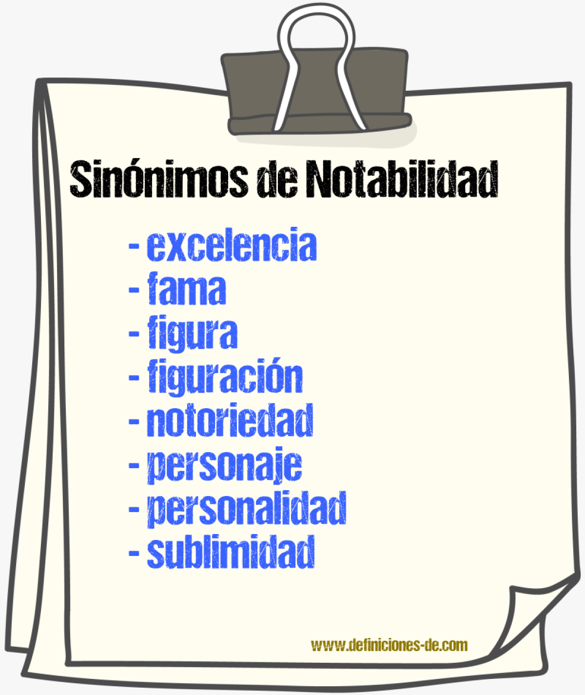 Sinnimos de notabilidad