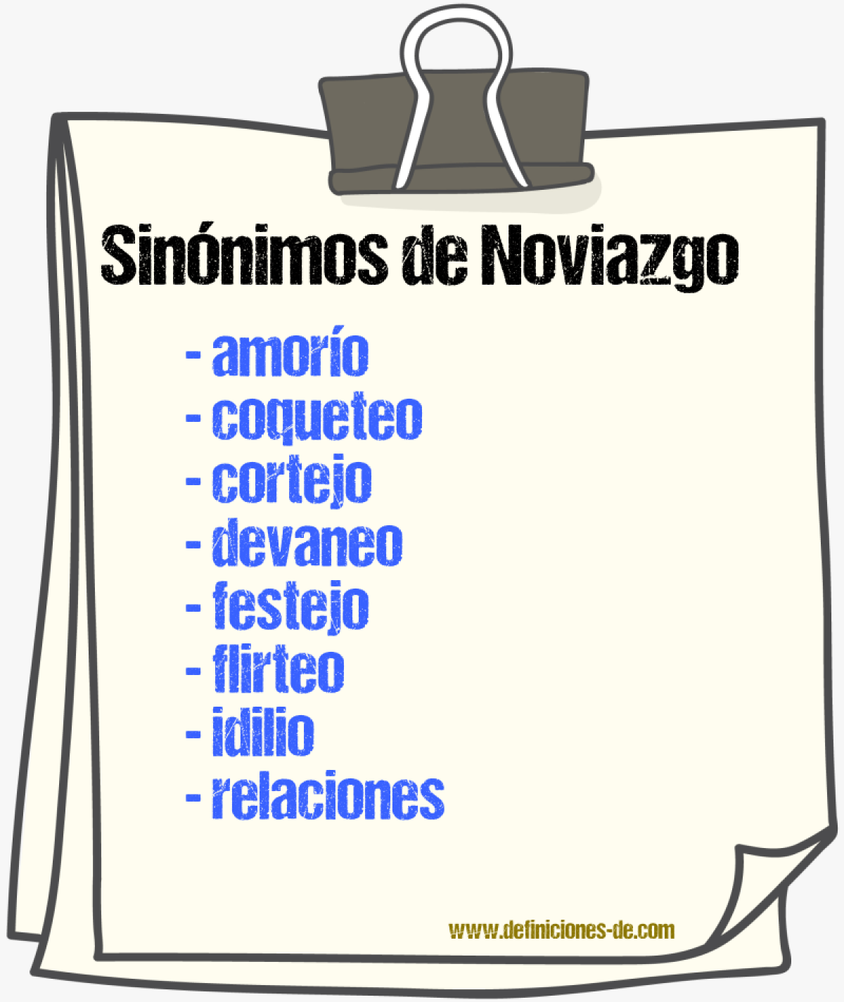 Sinnimos de noviazgo