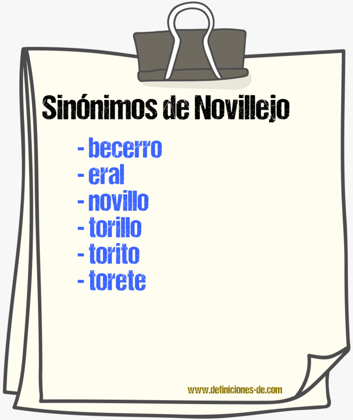 Sinnimos de novillejo