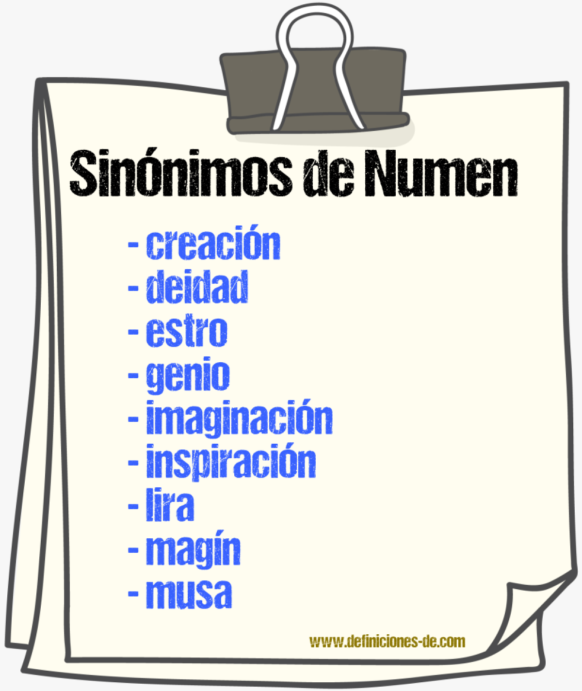 Sinnimos de numen