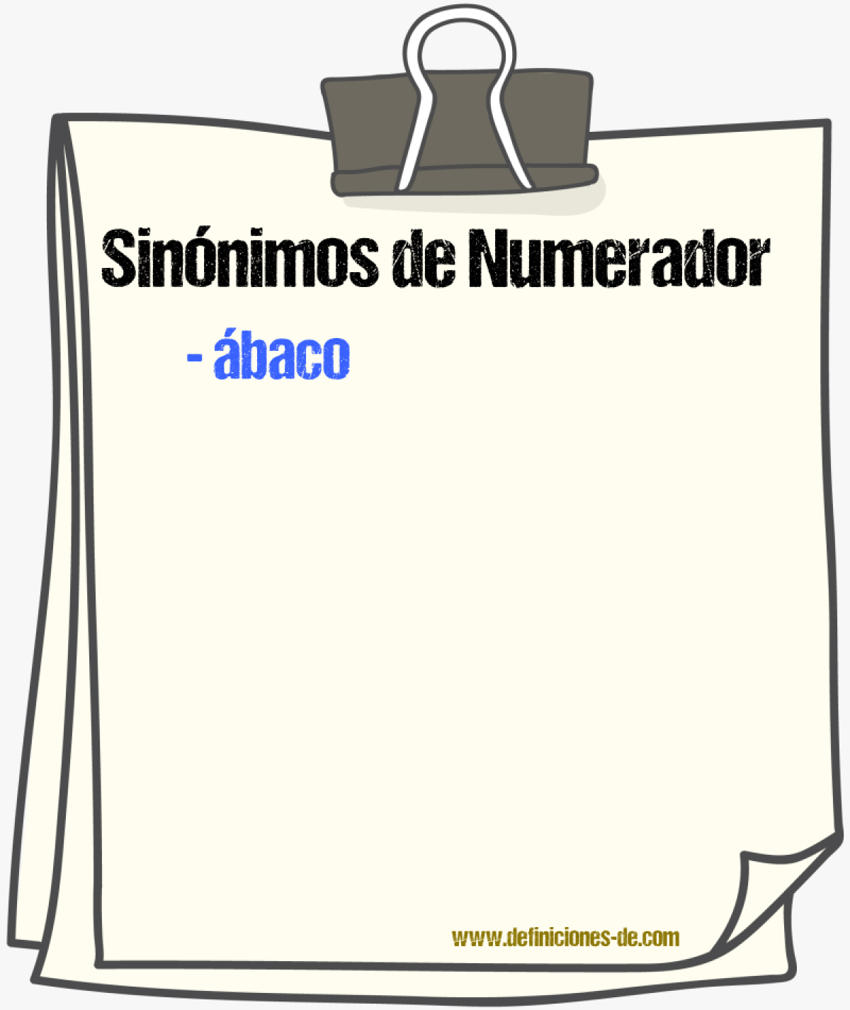 Sinnimos de numerador