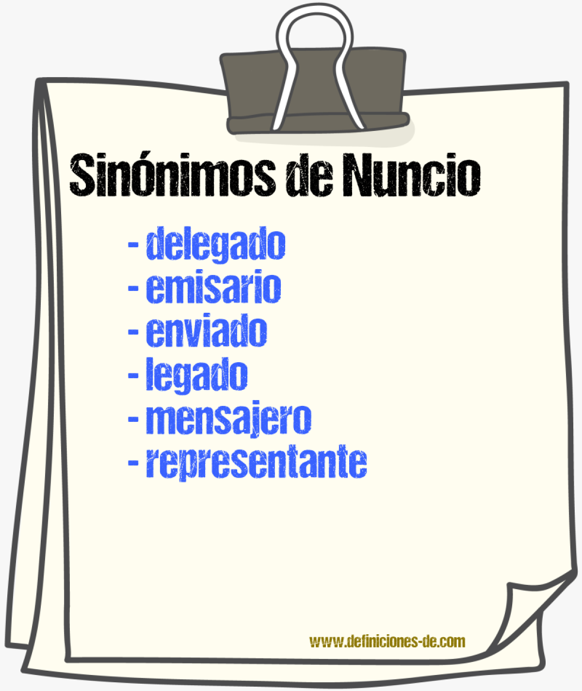 Sinnimos de nuncio