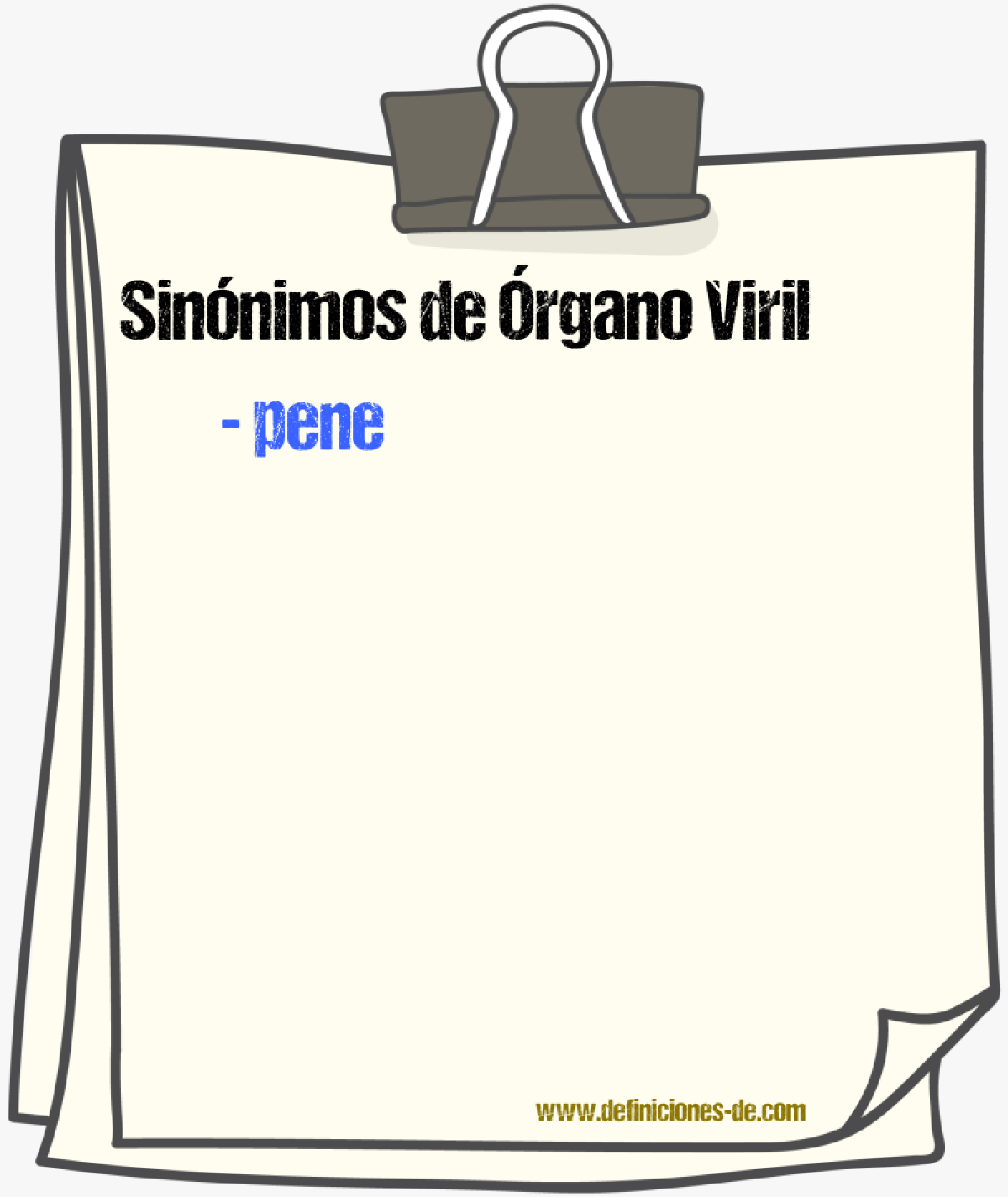 Sinnimos de rgano viril