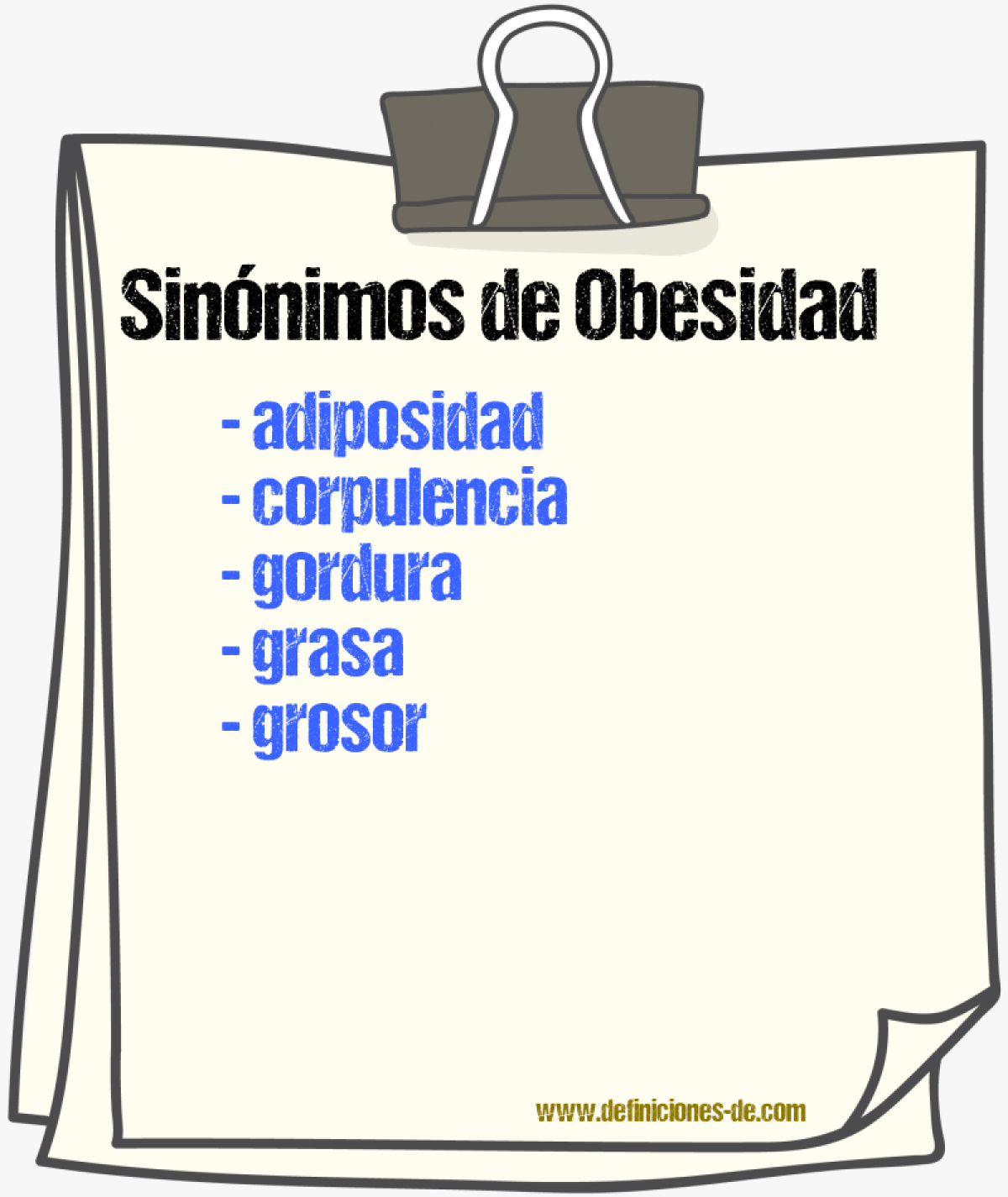 Sinónimos de obesidad