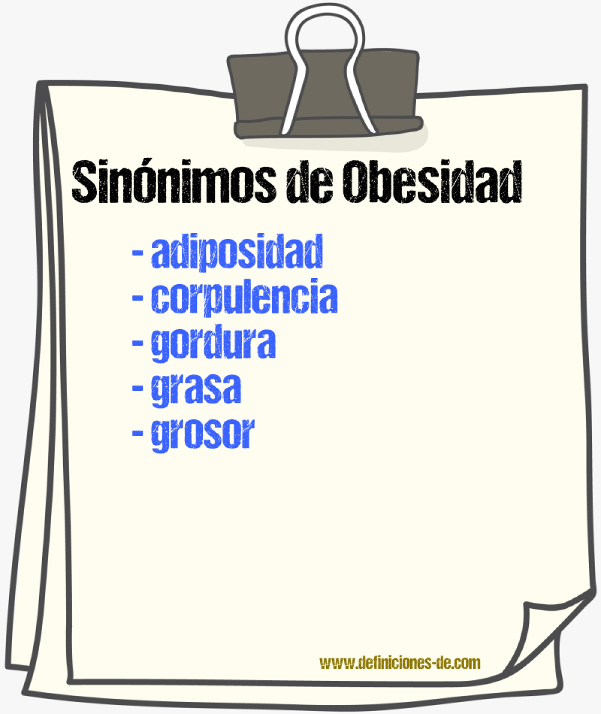 Sinnimos de obesidad