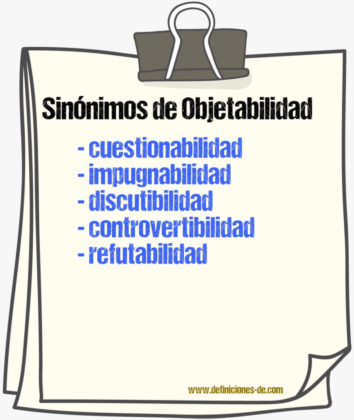 Sinónimos de objetabilidad