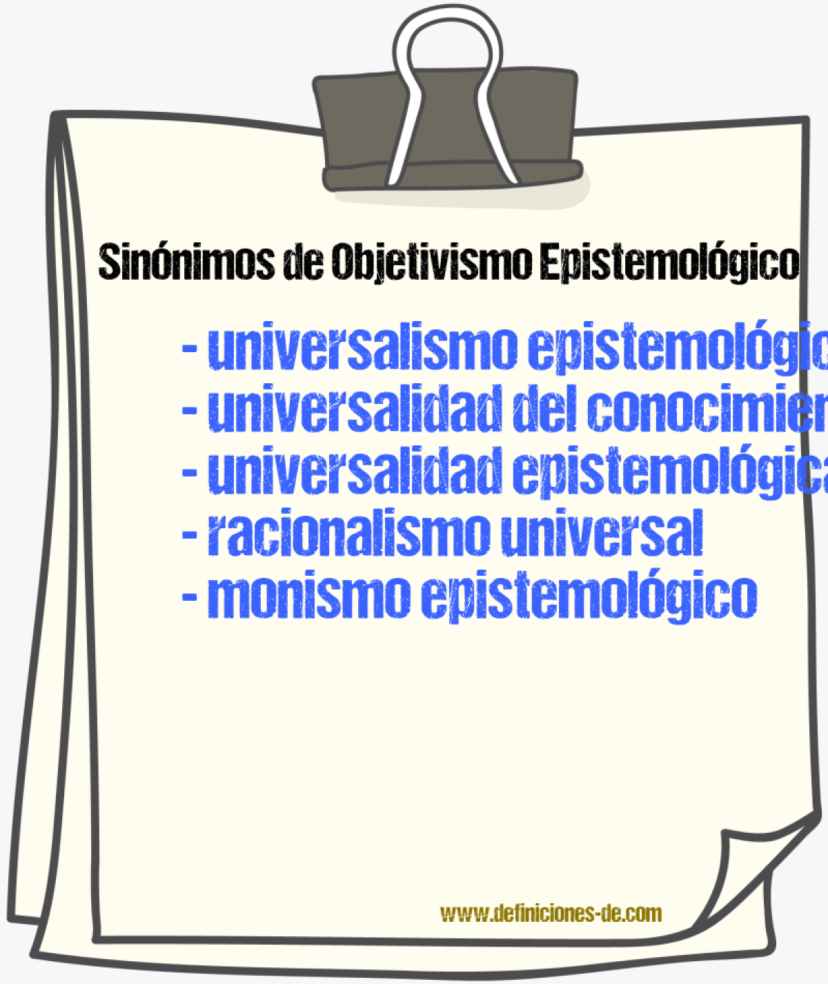 Sinónimos de objetivismo epistemológico