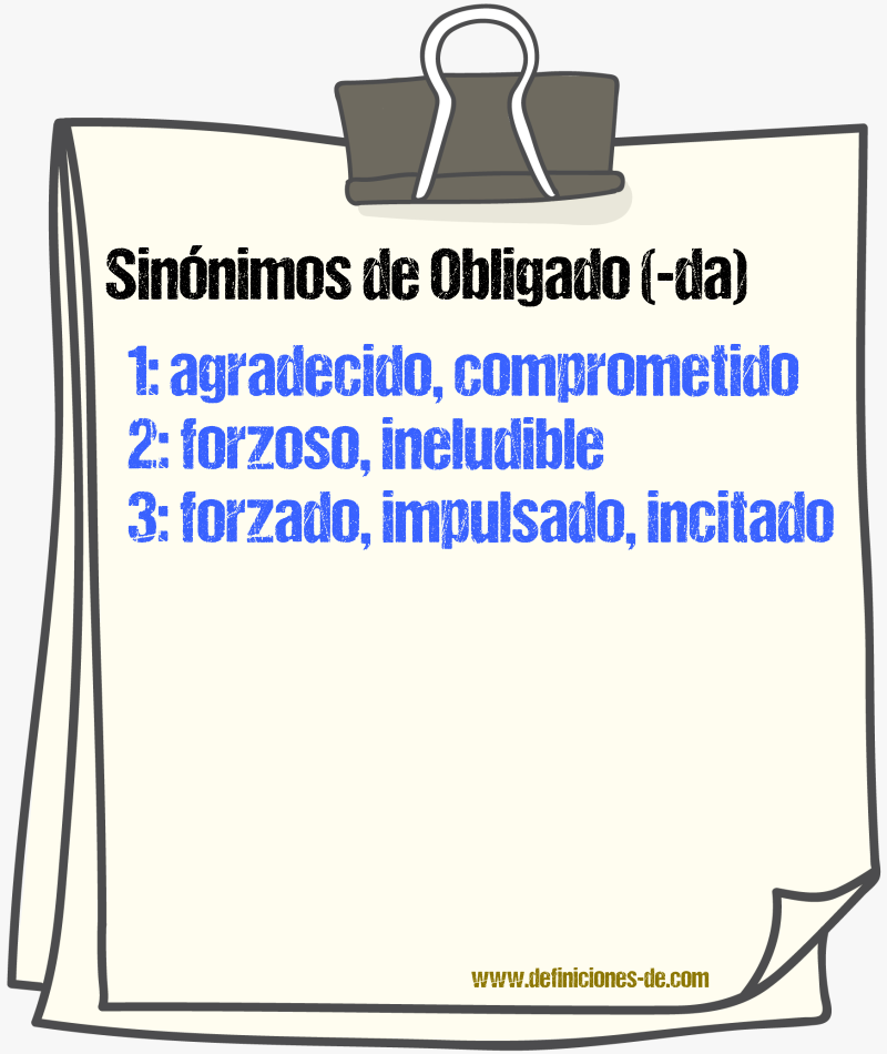 Sinnimos de obligado