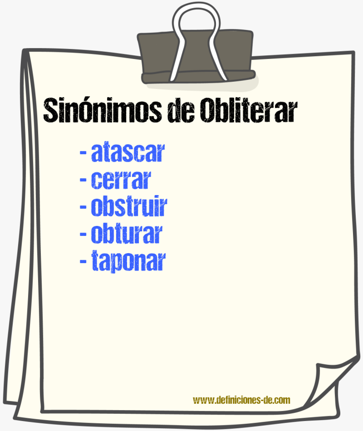 Sinnimos de obliterar