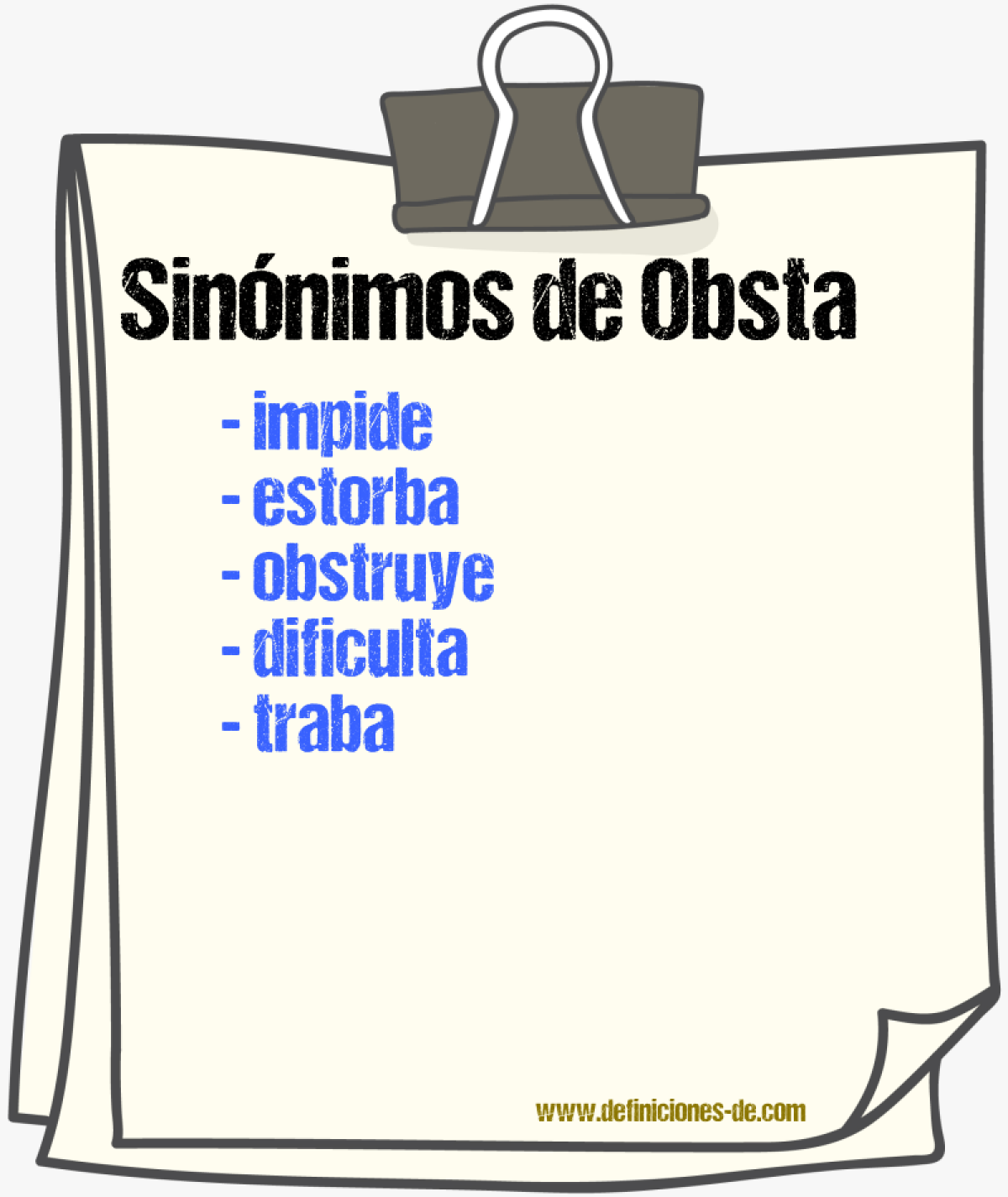 Sinónimos de obsta