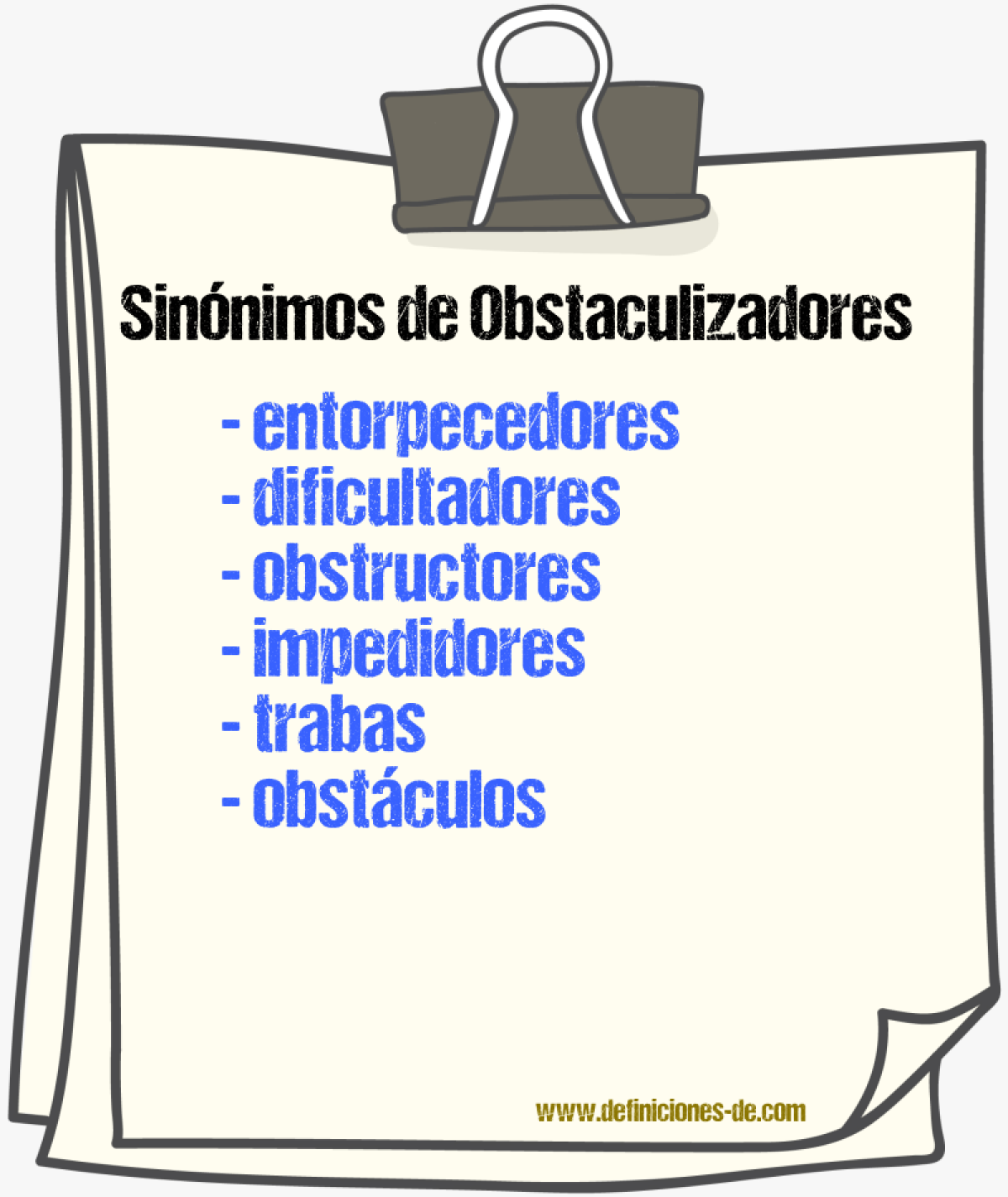 Sinónimos de obstaculizadores