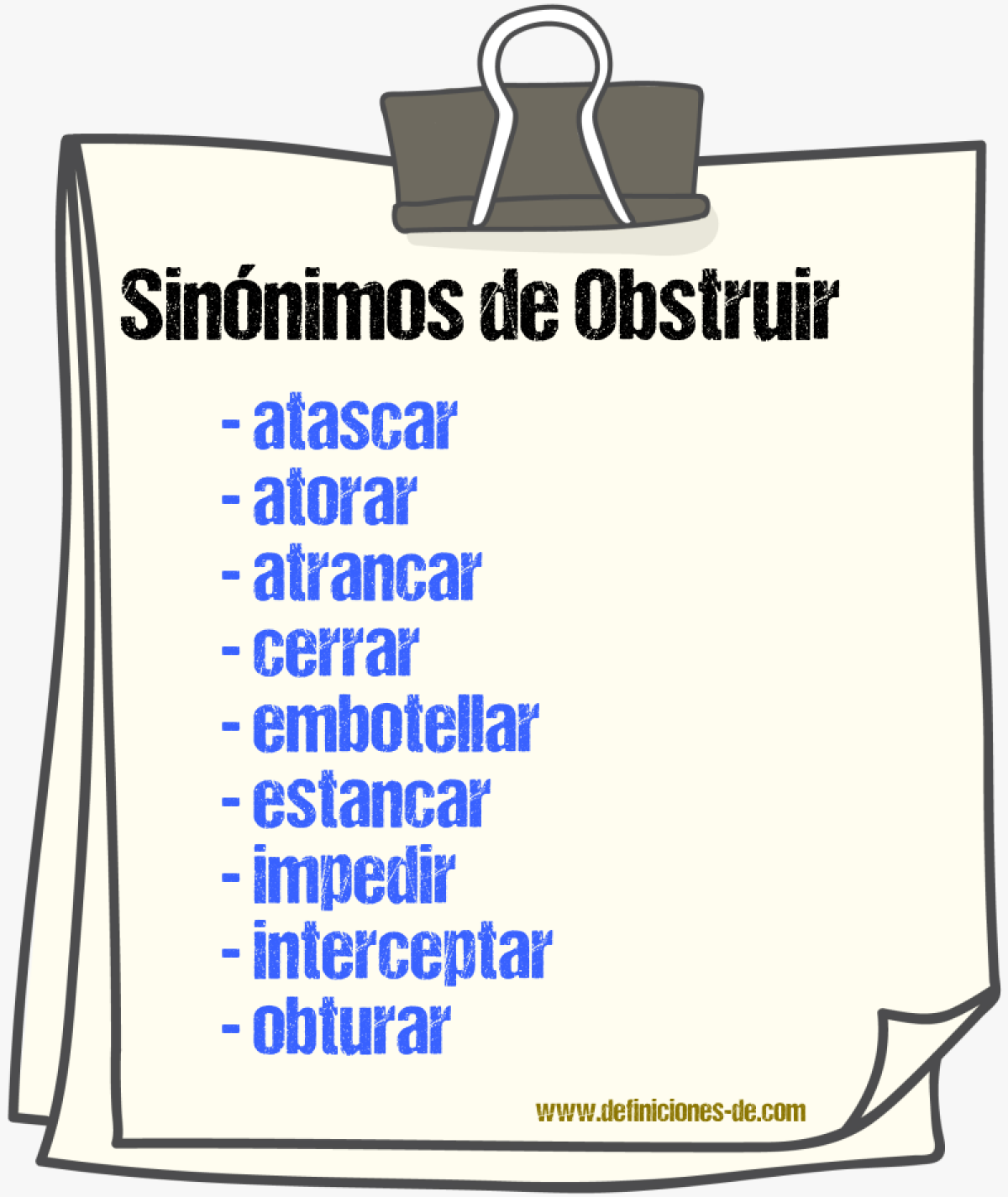 Sinnimos de obstruir