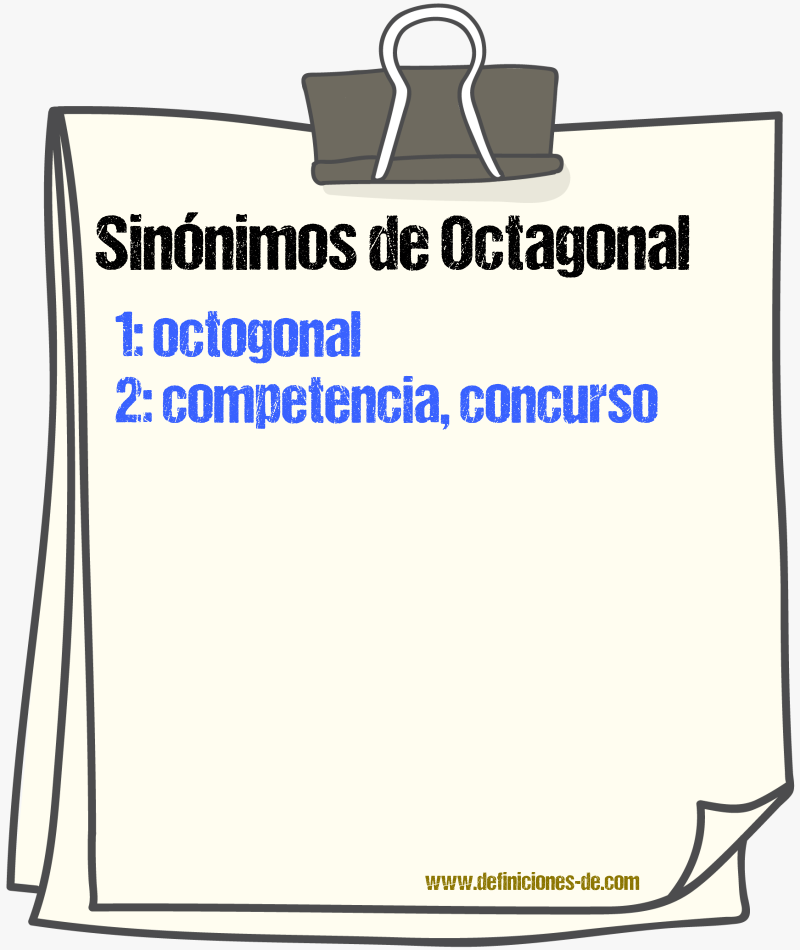 Sinnimos de octagonal