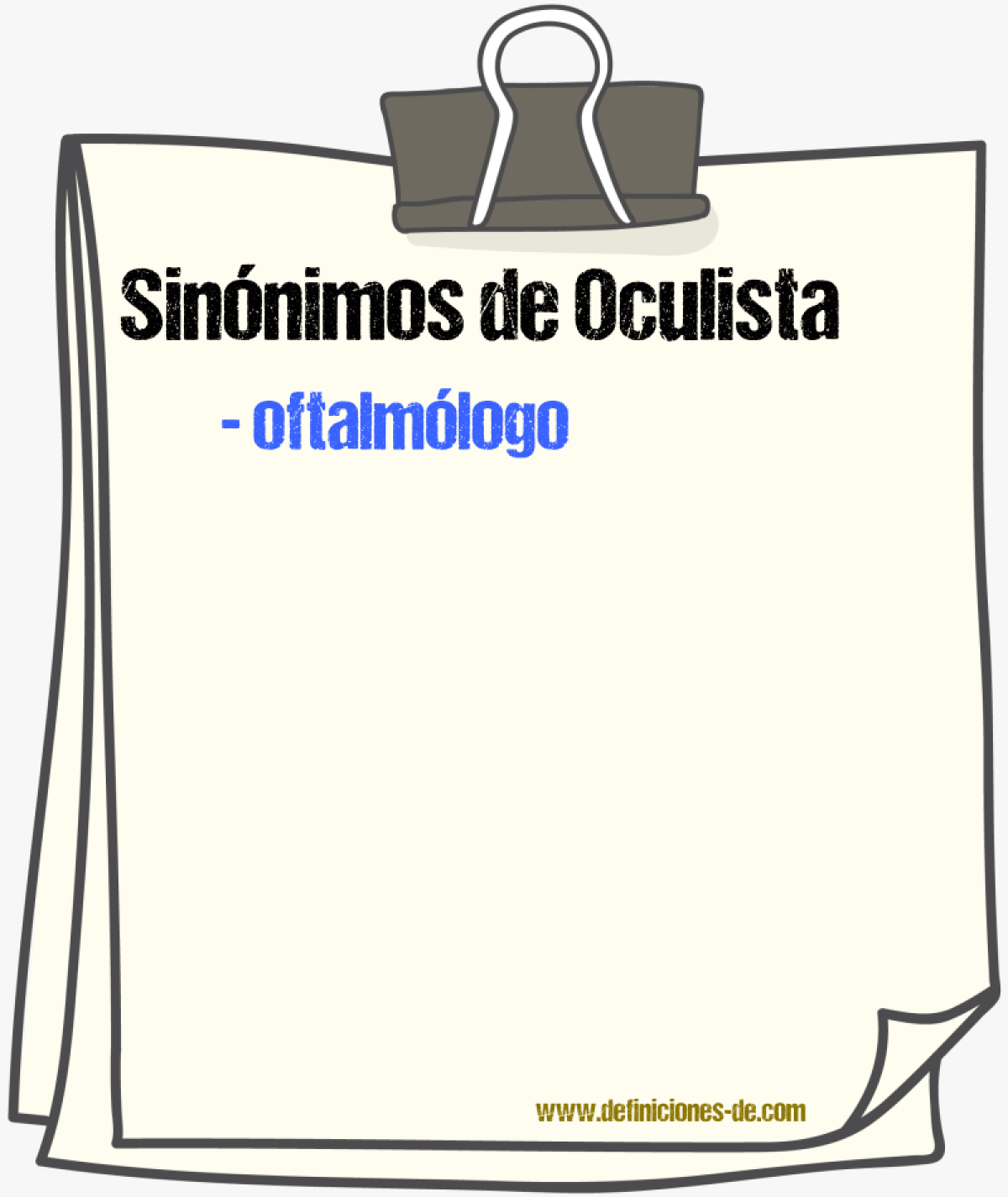 Sinnimos de oculista