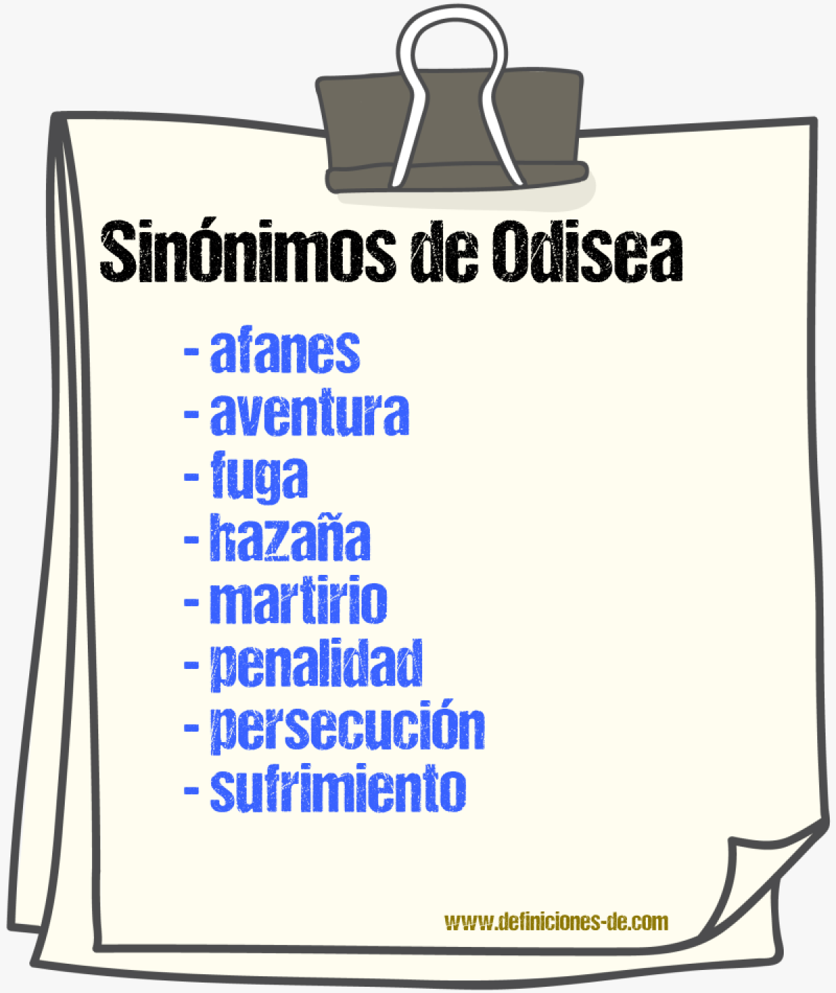 Sinnimos de odisea