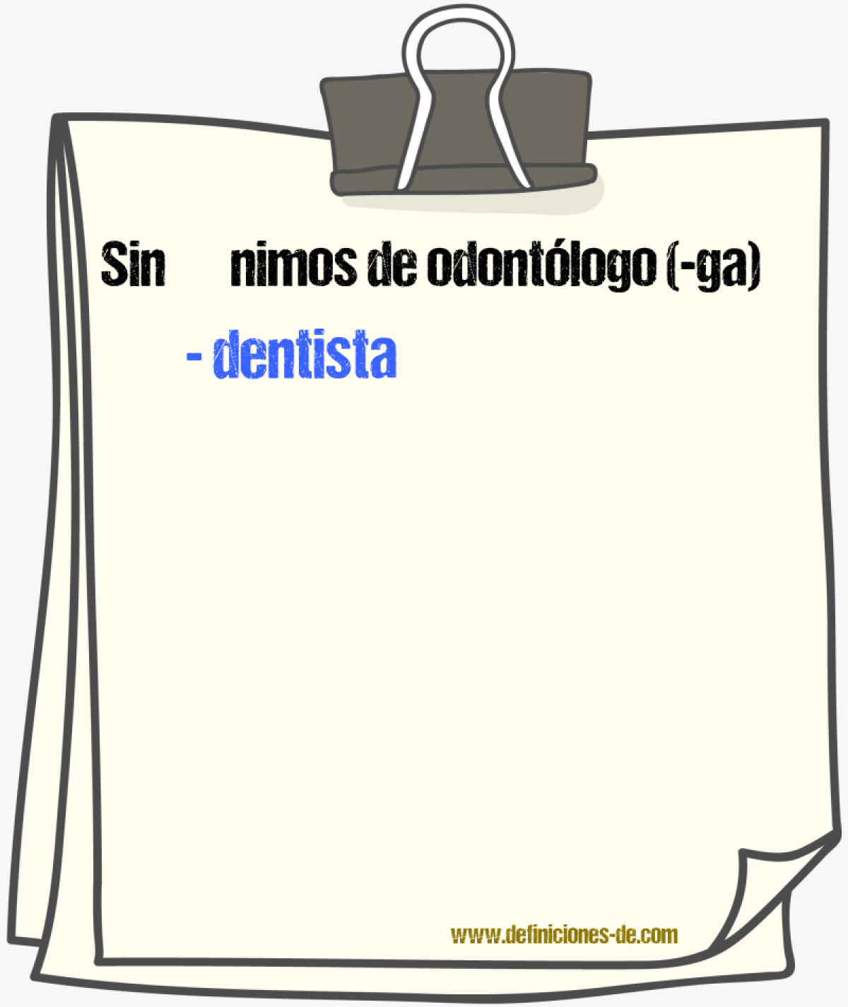 Sinnimos de odontlogo