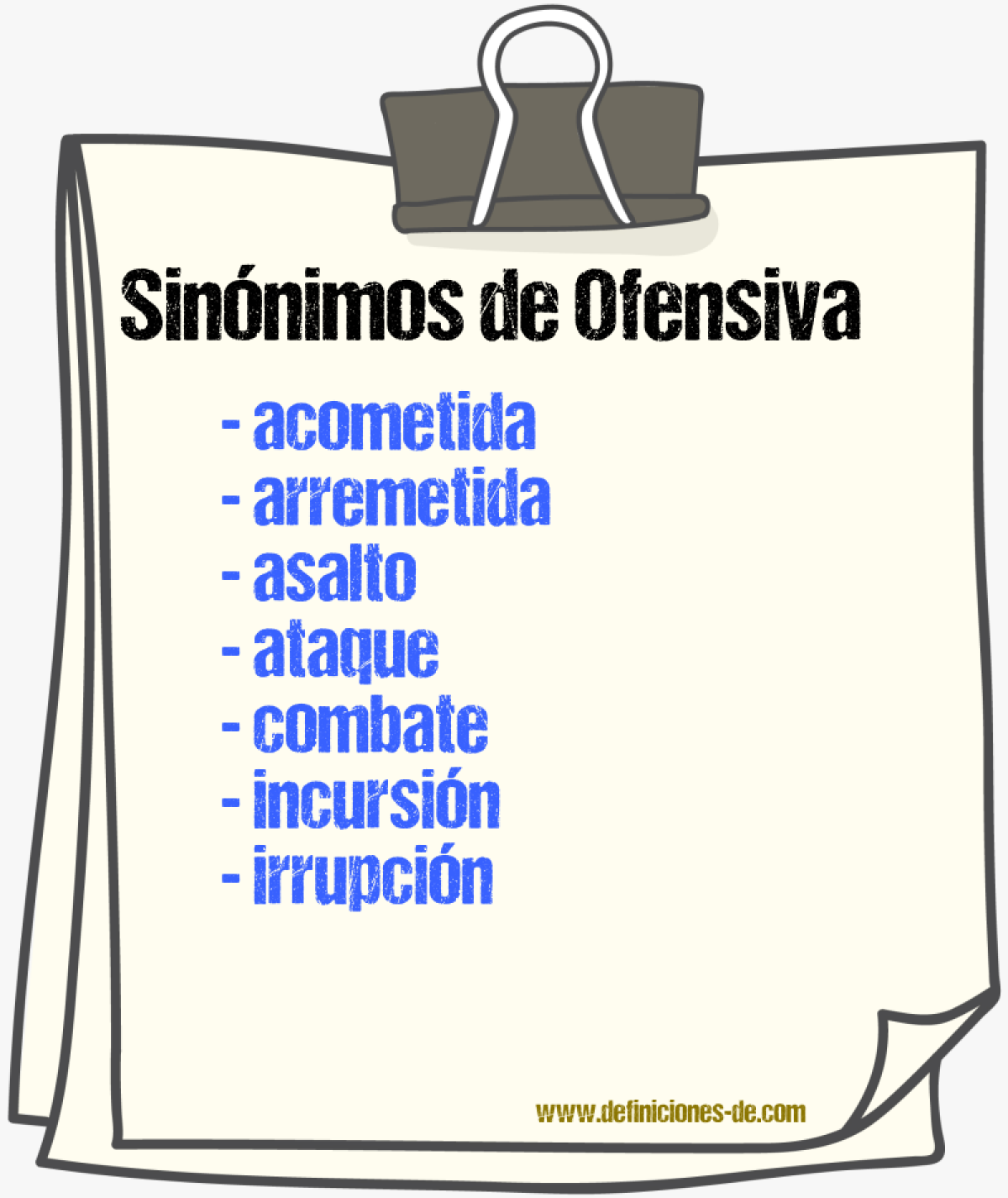 Sinnimos de ofensiva