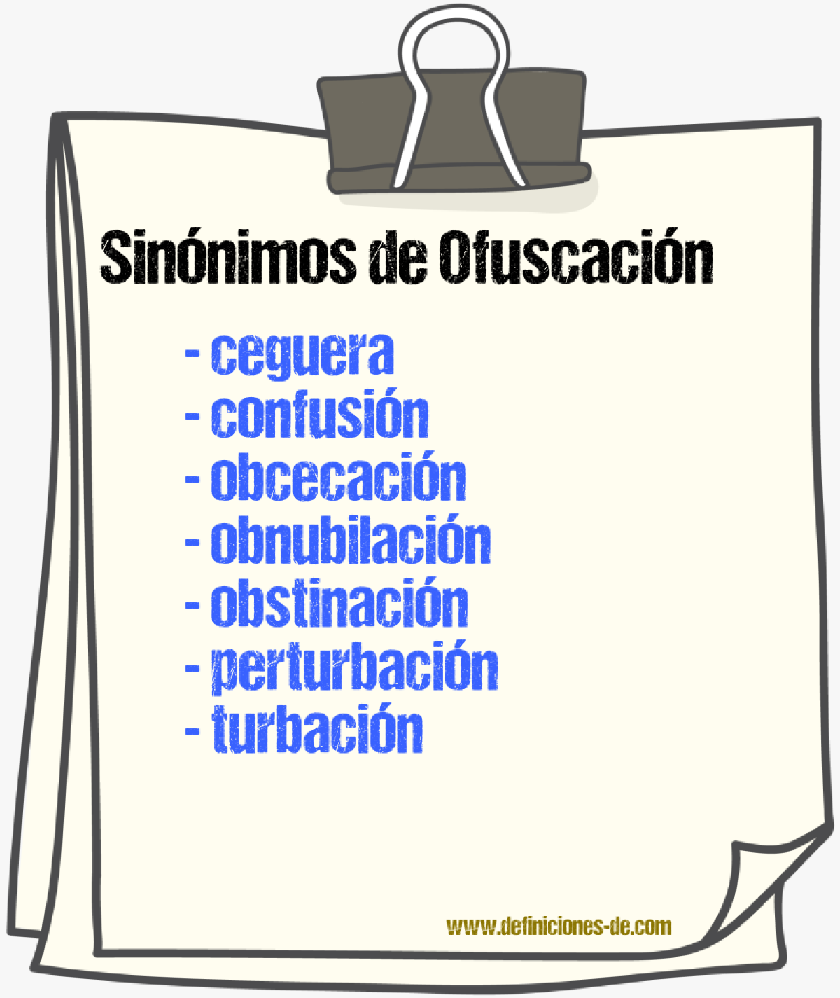 Sinnimos de ofuscacin