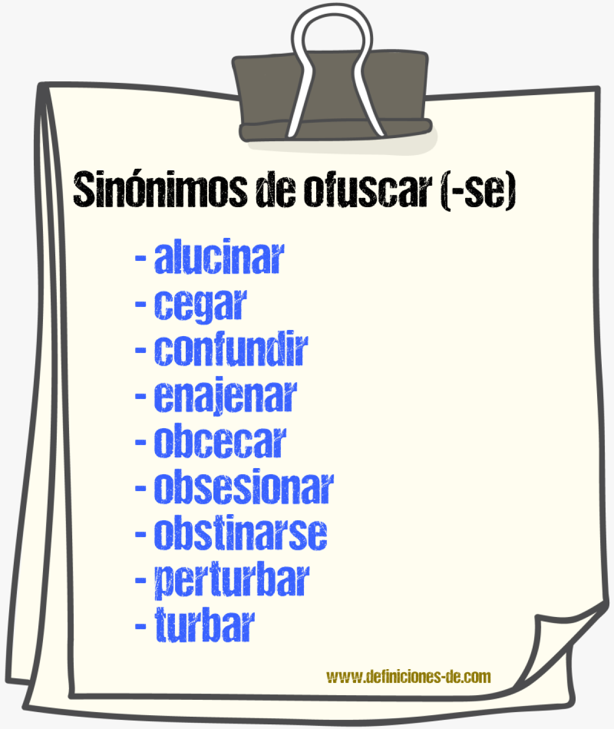 Sinnimos de ofuscar