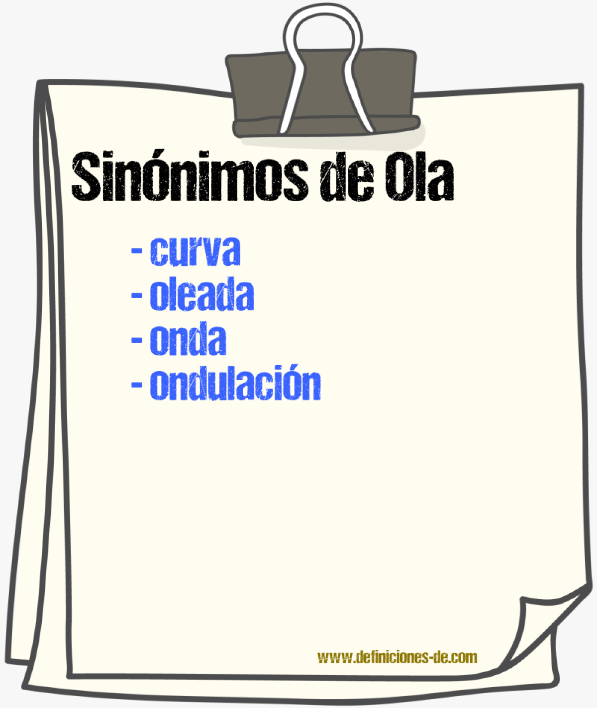 Sinnimos de ola