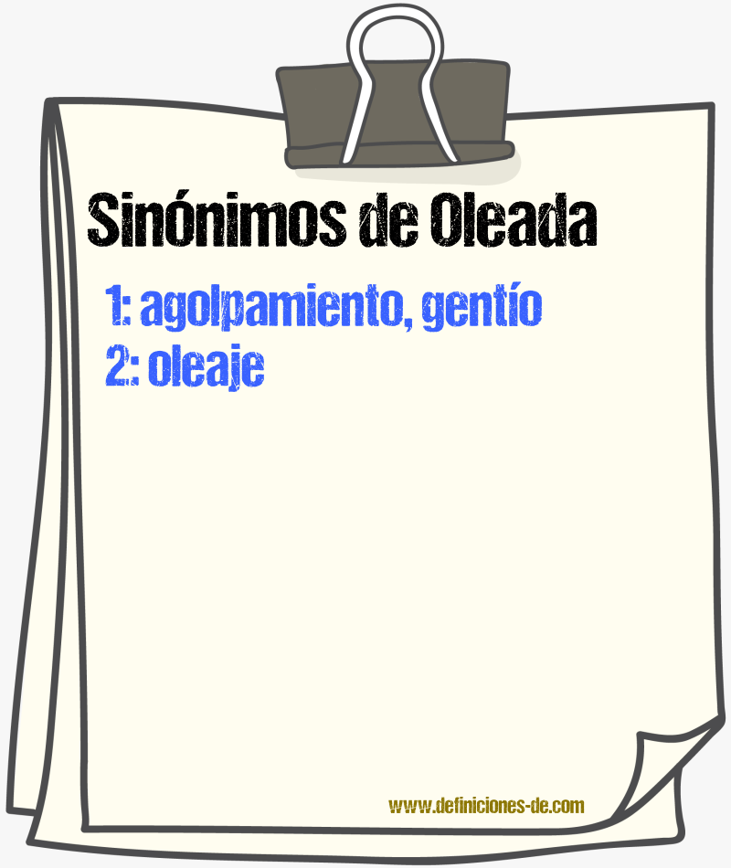 Sinnimos de oleada