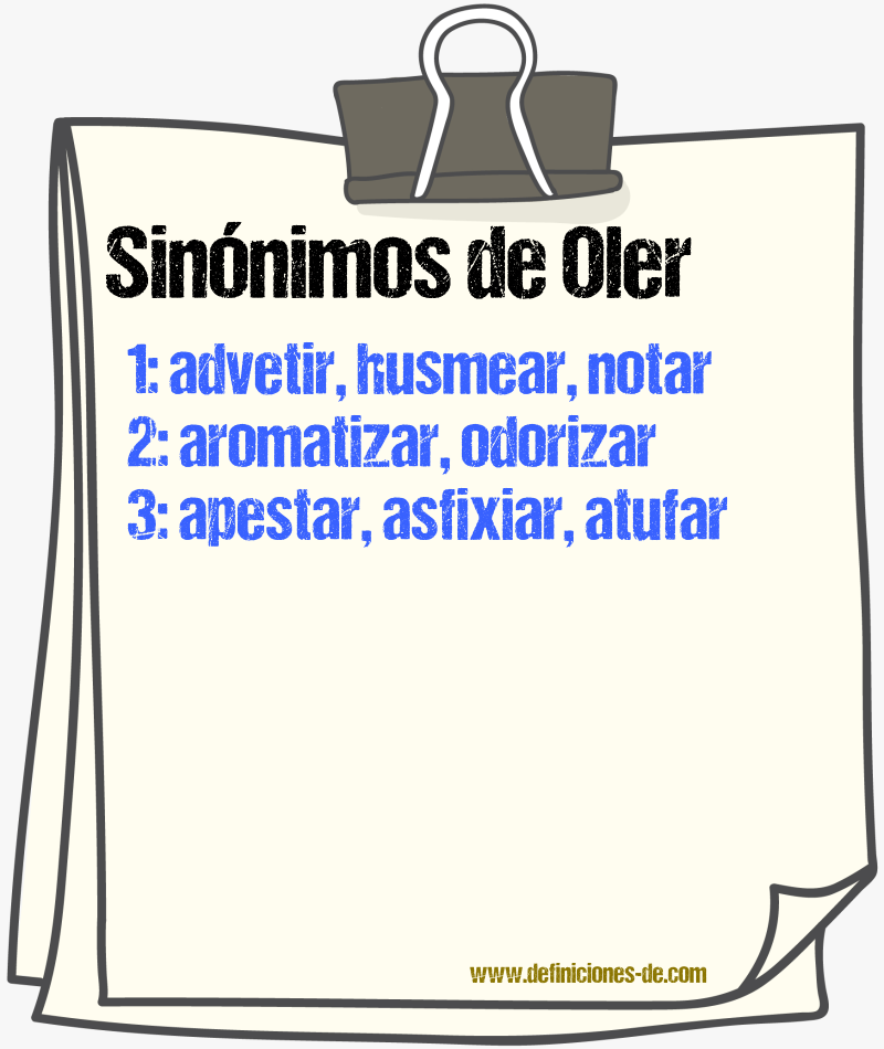 Sinnimos de oler