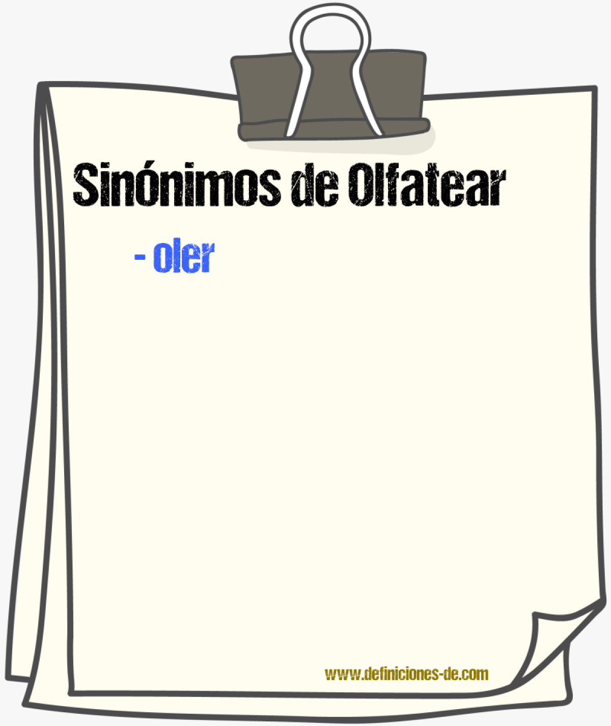 Sinnimos de olfatear