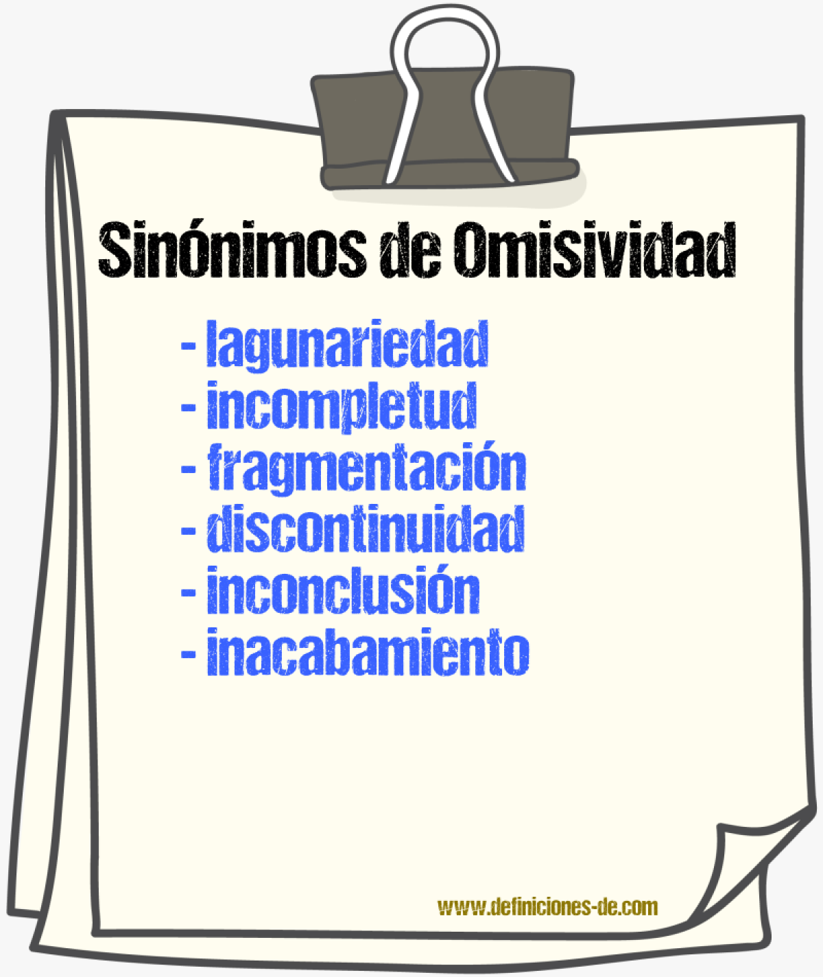 Sinónimos de omisividad