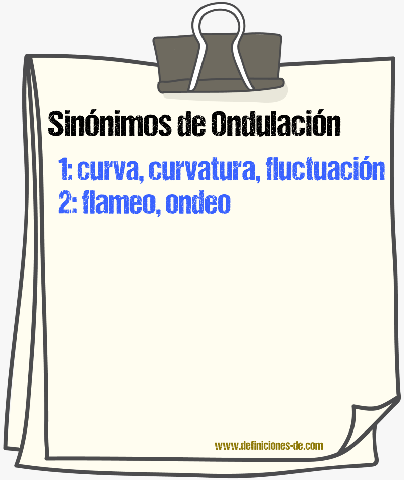 Sinnimos de ondulacin