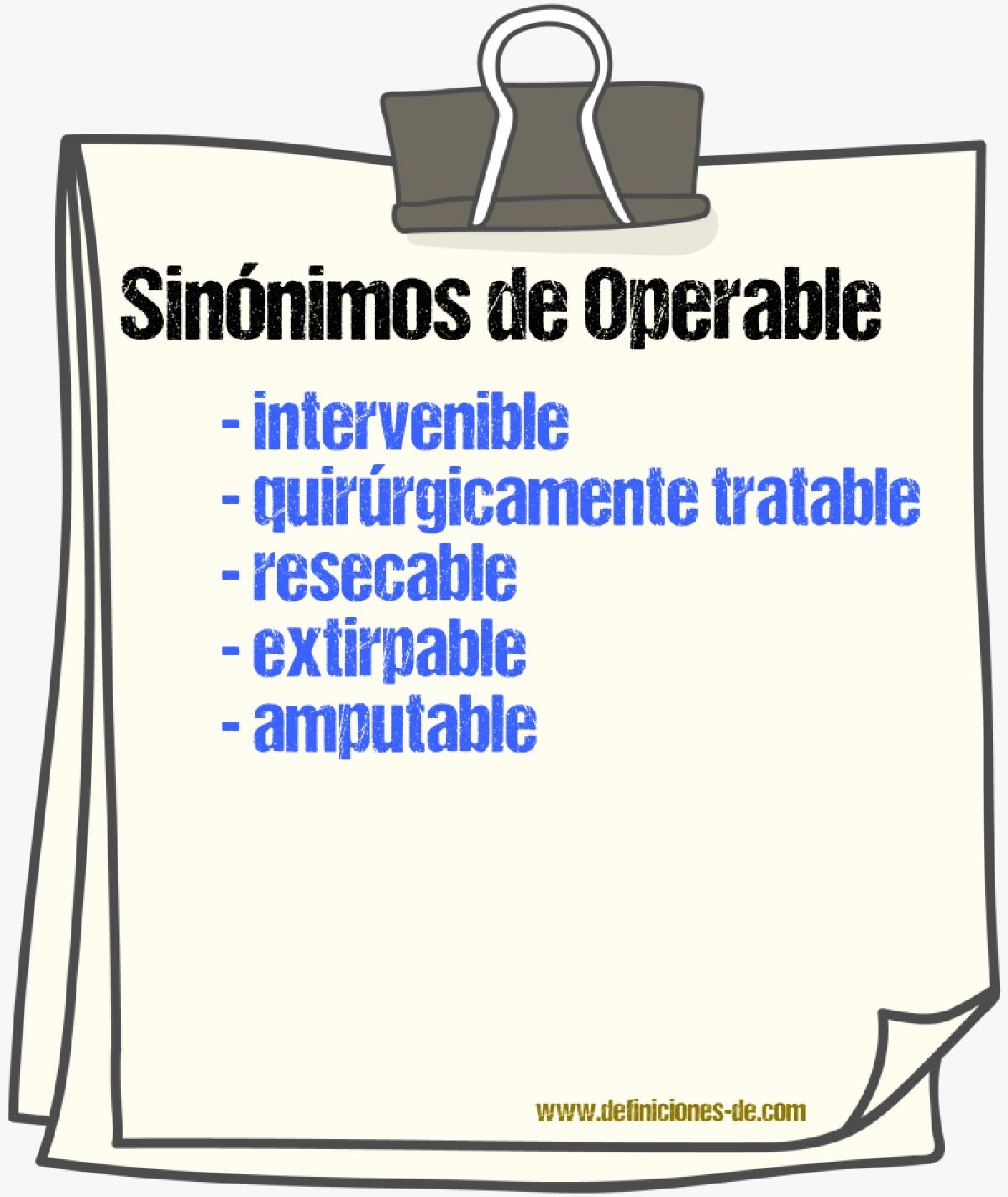 Sinónimos de operable