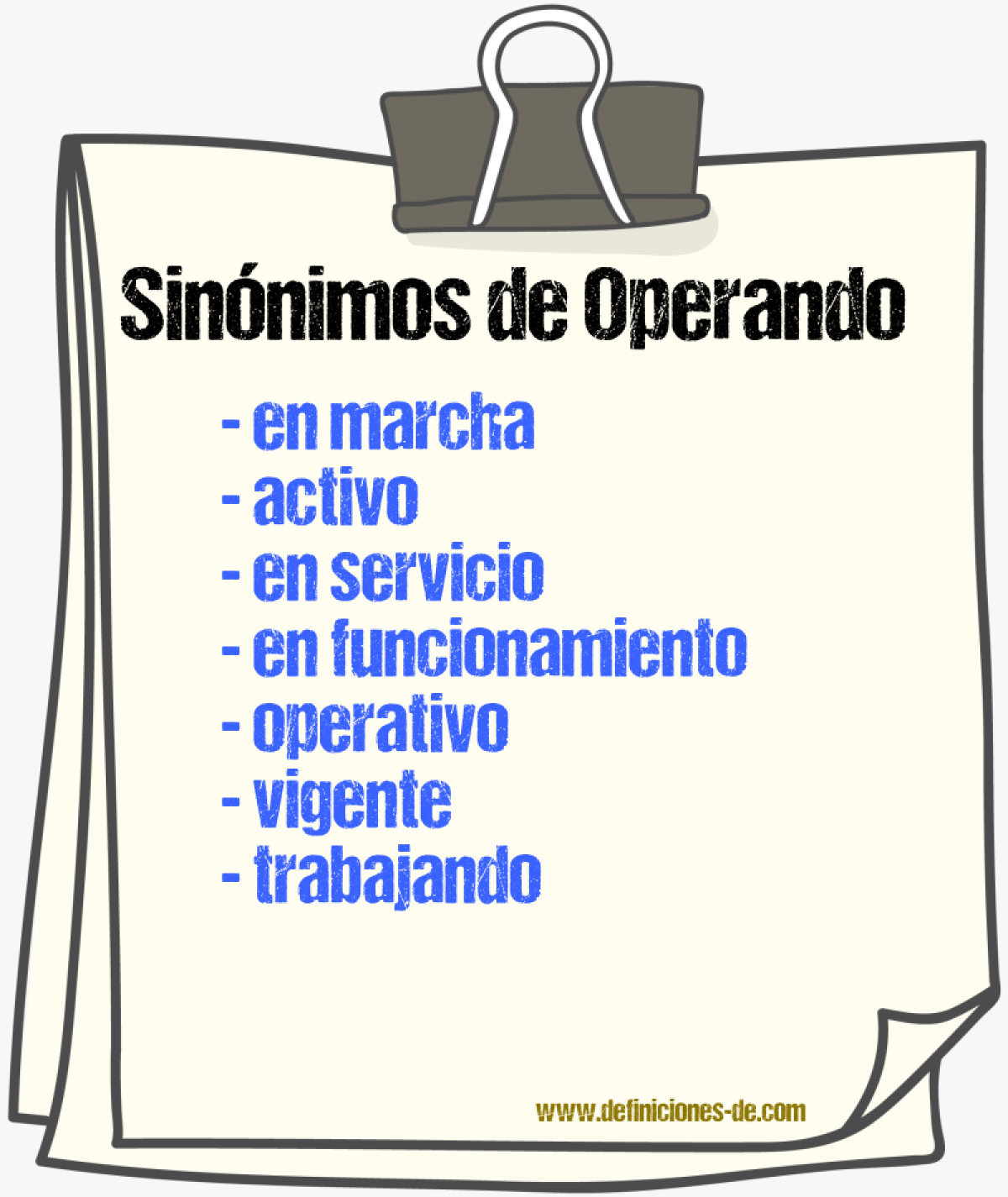 Sinónimos de operando