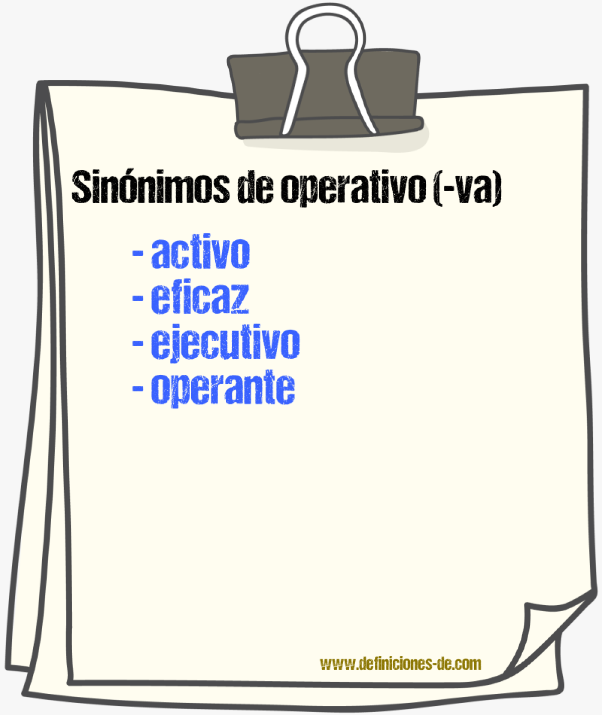 Sinnimos de operativo