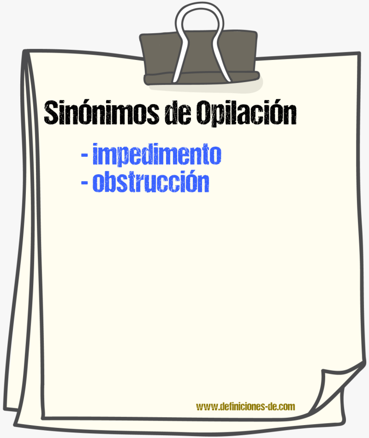 Sinnimos de opilacin