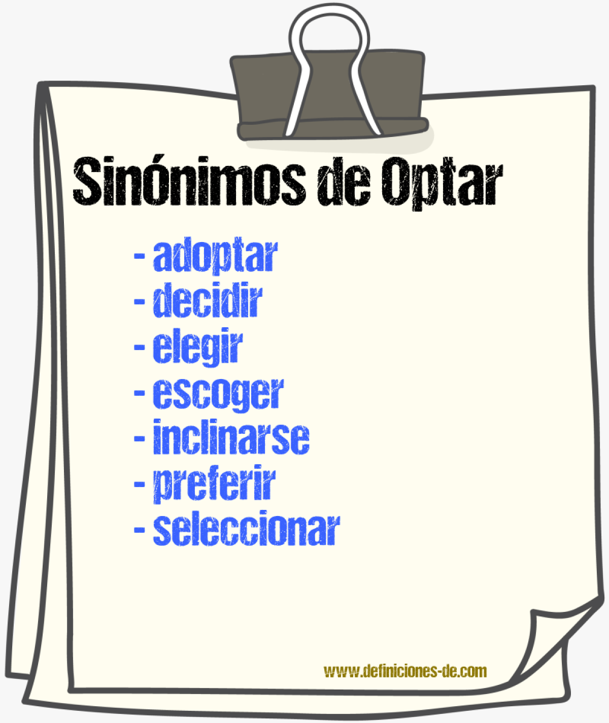 Sinnimos de optar