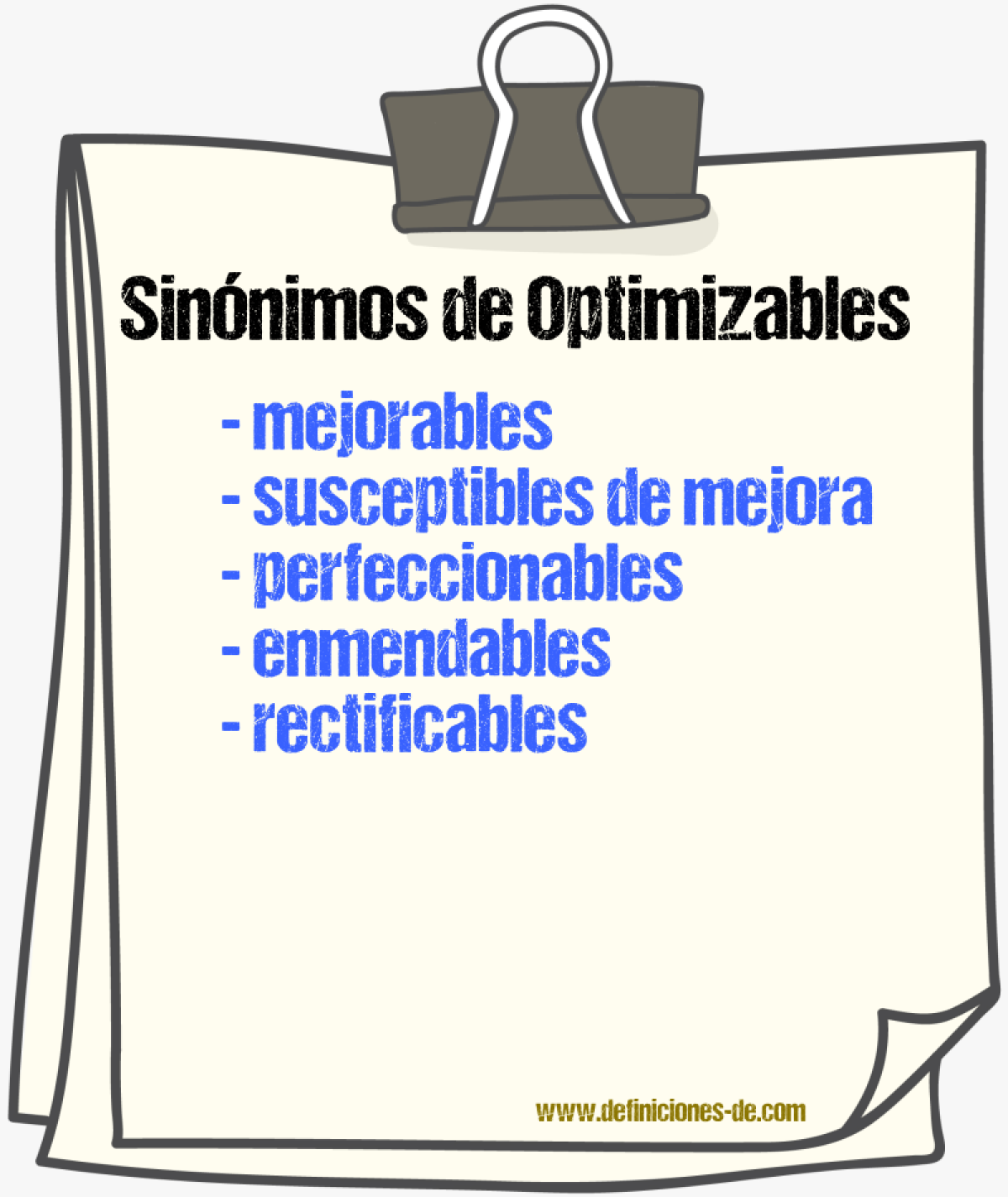 Sinónimos de optimizables